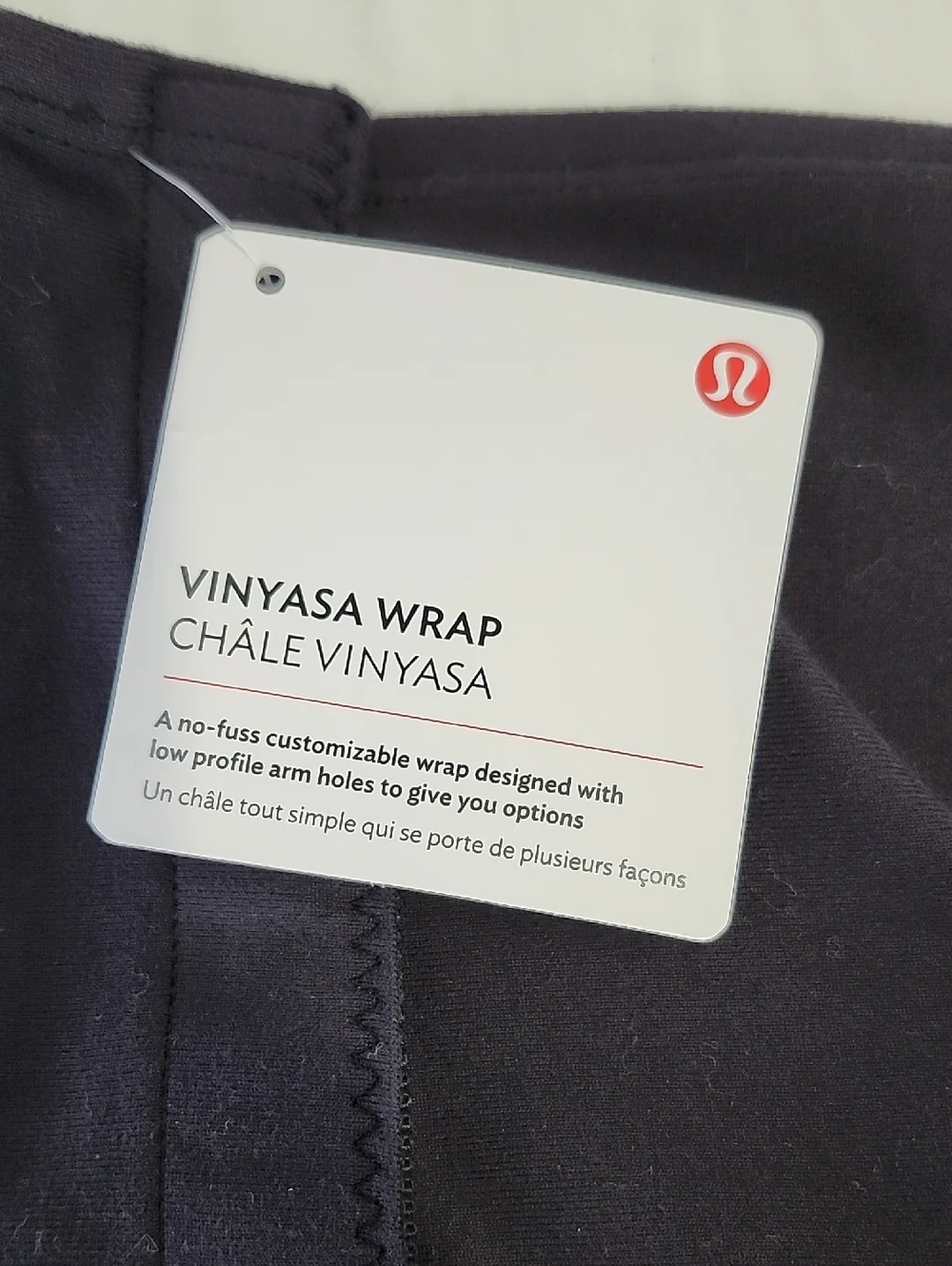 lululemon athletica Vinyasa Wrap Scarf Black Rulu Size 56x28 NWT Adjustable Soft